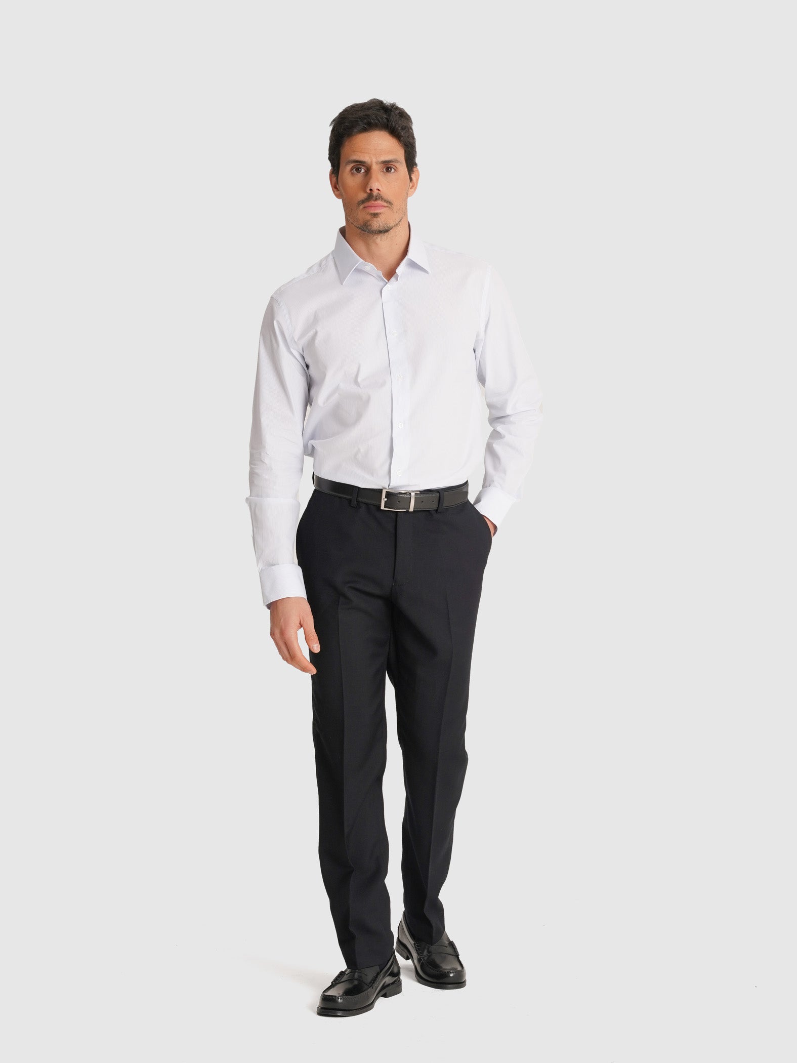 CAMISA POPELINE AZUL MANGA COMPRIDA CLASSIC FIT MR. BLUE