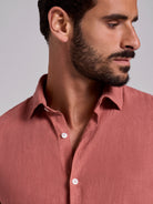CAMISA LINHO ROSA MANGA COMPRIDA TAILORED FIT MARK BELLUCCI