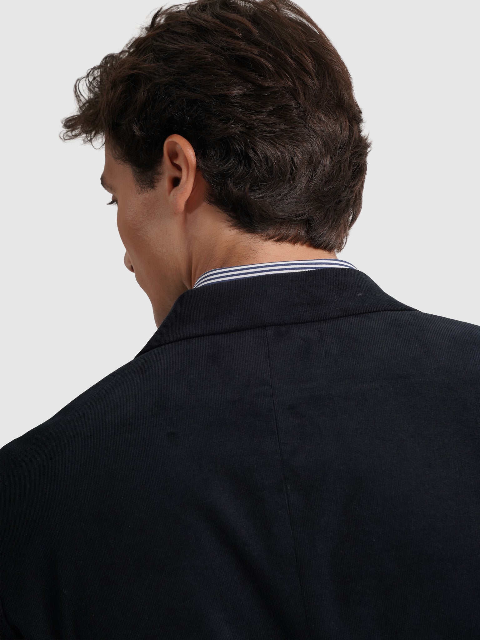 Blazer Algodão Azul Manga Comprida Regular Fit Mr. Blue