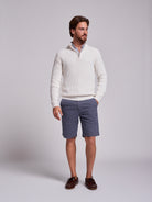 JERSEY DE ALGODÓN BLANCO MANGA LARGA AJUSTE REGULAR MR. AZUL