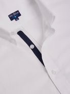 CAMISA ALGODÃO BRANCA MANGA CURTA REGULAR FIT MR. BLUE