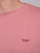 T-SHIRT ALGODÃO ROSA MANGA CURTA REGULAR FIT MR. BLUE
