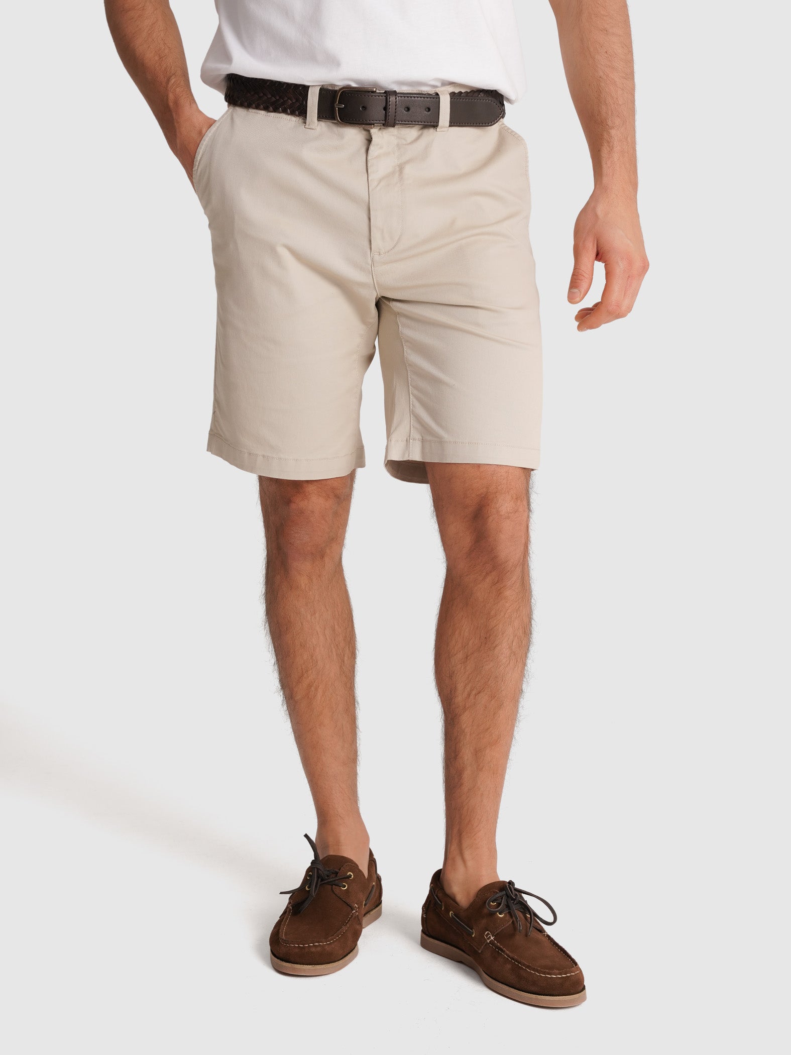 BERMUDA DE SARGA BEIGE AJUSTE REGULAR MR. AZUL