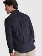 CAMISA ALGODÓN AZUL MANGA LARGA REGULAR FIT MR. AZUL