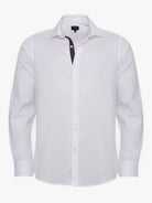 CAMISA ALGODÃO BRANCA MANGA COMPRIDA SLIM FIT MR. BLUE