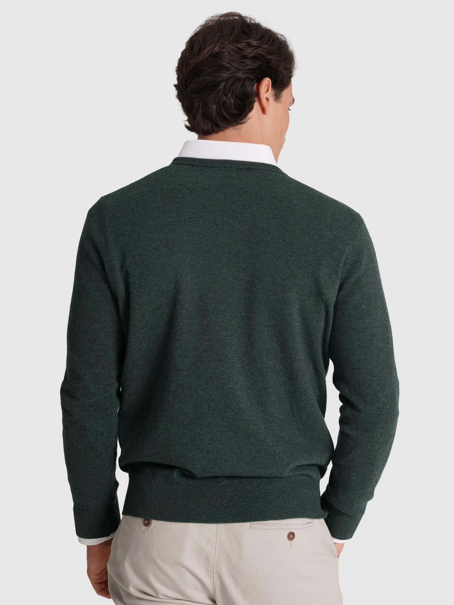 JERSEY DE LANA VERDE MANGA LARGA REGULAR FIT MR. AZUL
