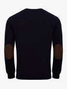 JERSEY DE LANA AZUL CON CODERAS MR REGULAR FIT. AZUL