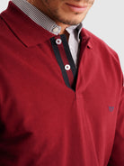 POLO BORDEAUX MANGA COMPRIDA REGULAR FIT MR. BLUE