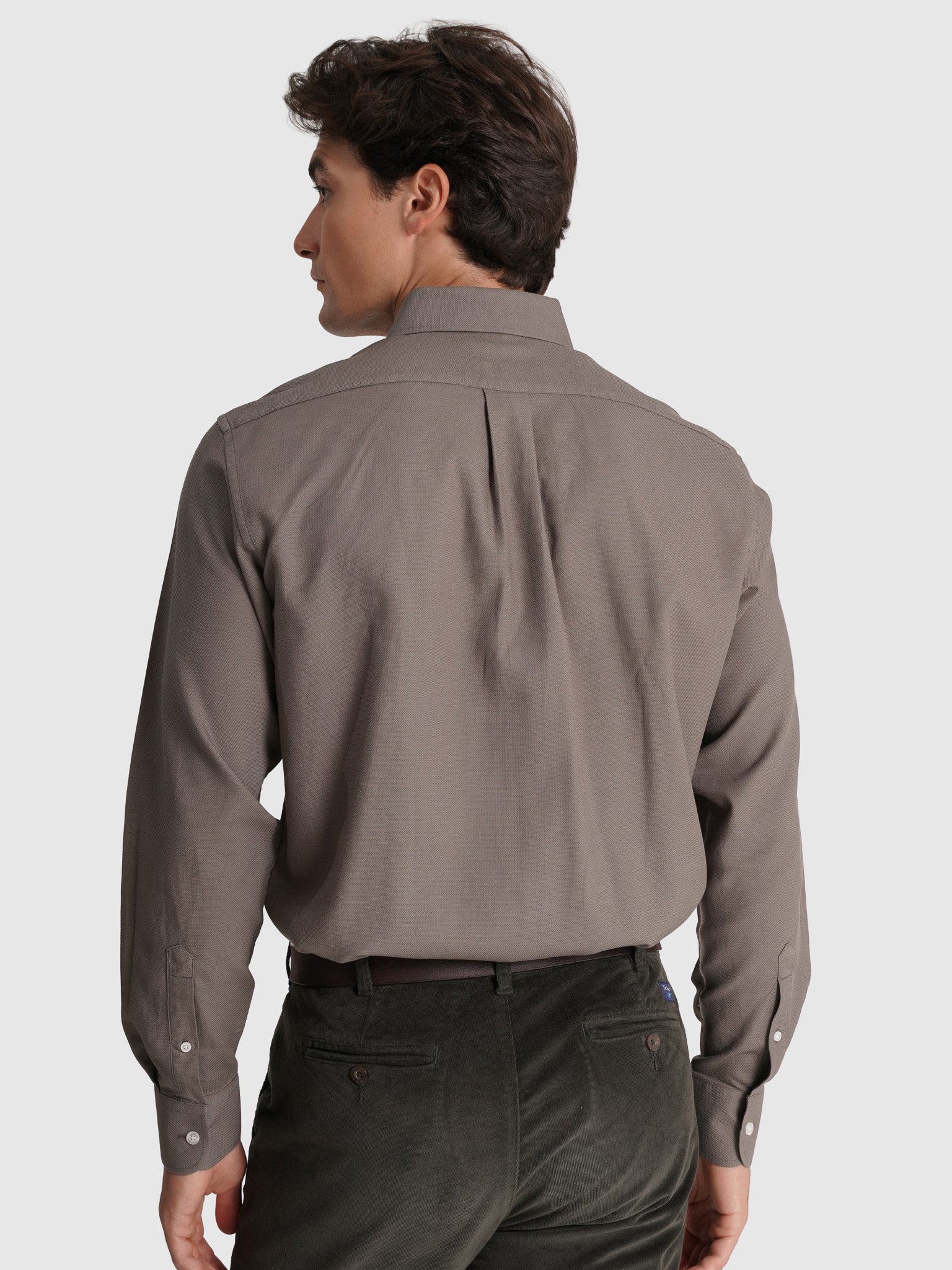 CAMISA ALGODÓN VERDE MANGA LARGA REGULAR FIT MR. AZUL