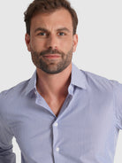 CAMISA DE ALGODÓN AZUL MANGA LARGA CLASSIC FIT MR. AZUL