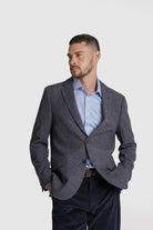 BLAZER LÃ AZUL LISO MR. BLUE