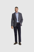 BLAZER LÃ AZUL LISO MR. BLUE