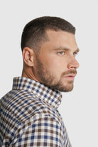 CAMISA FLANELA REGULAR FIT CASTANHA AO QUADRADO MR. BLUE