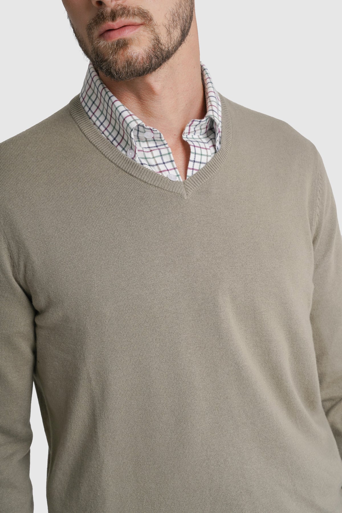 PULLOVER LÃ REGULAR FIT VERDE LISO MR. BLUE