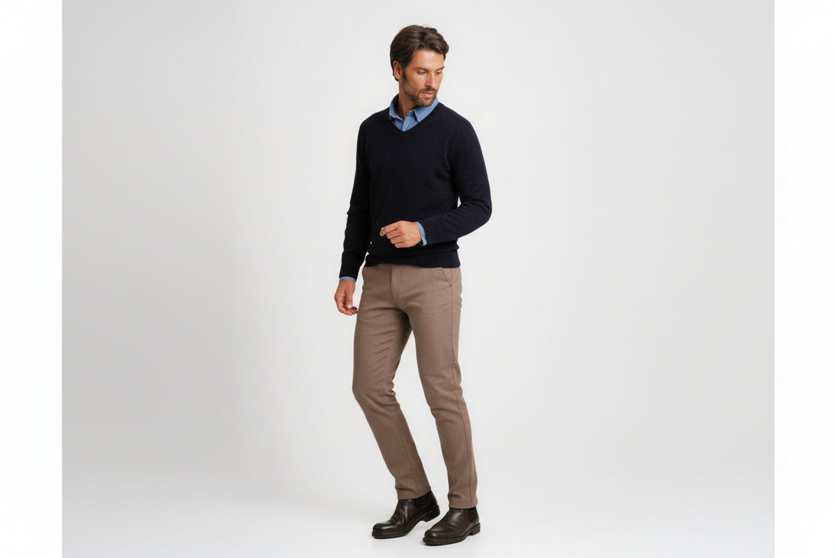 Pullover Lã Grosso Azul Mr. Blue