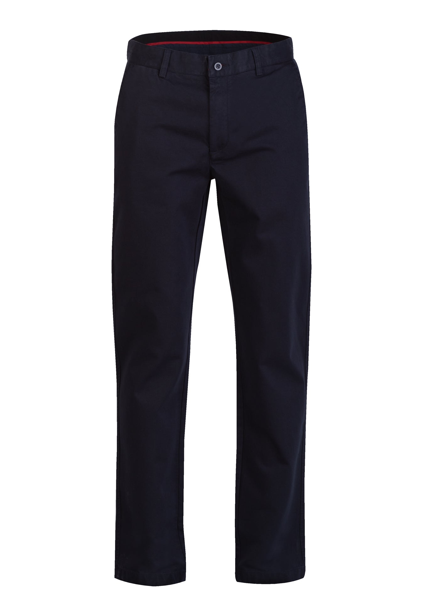 Dark blue regular fit cotton chino pants - Mr Blue