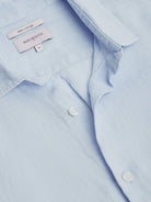 Camisa Tailored Fit Linho Azul Mr. Blue