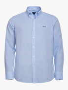 Camisa Regular Fit Linho Azul Mr. Blue