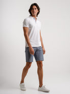 Polo Regular Fit Piquet Branco Mr. Blue