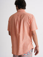 Camisa Regular Fit Linho Laranja Mr. Blue