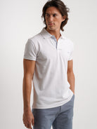 Polo Regular Fit Piquet Branco Mr. Blue