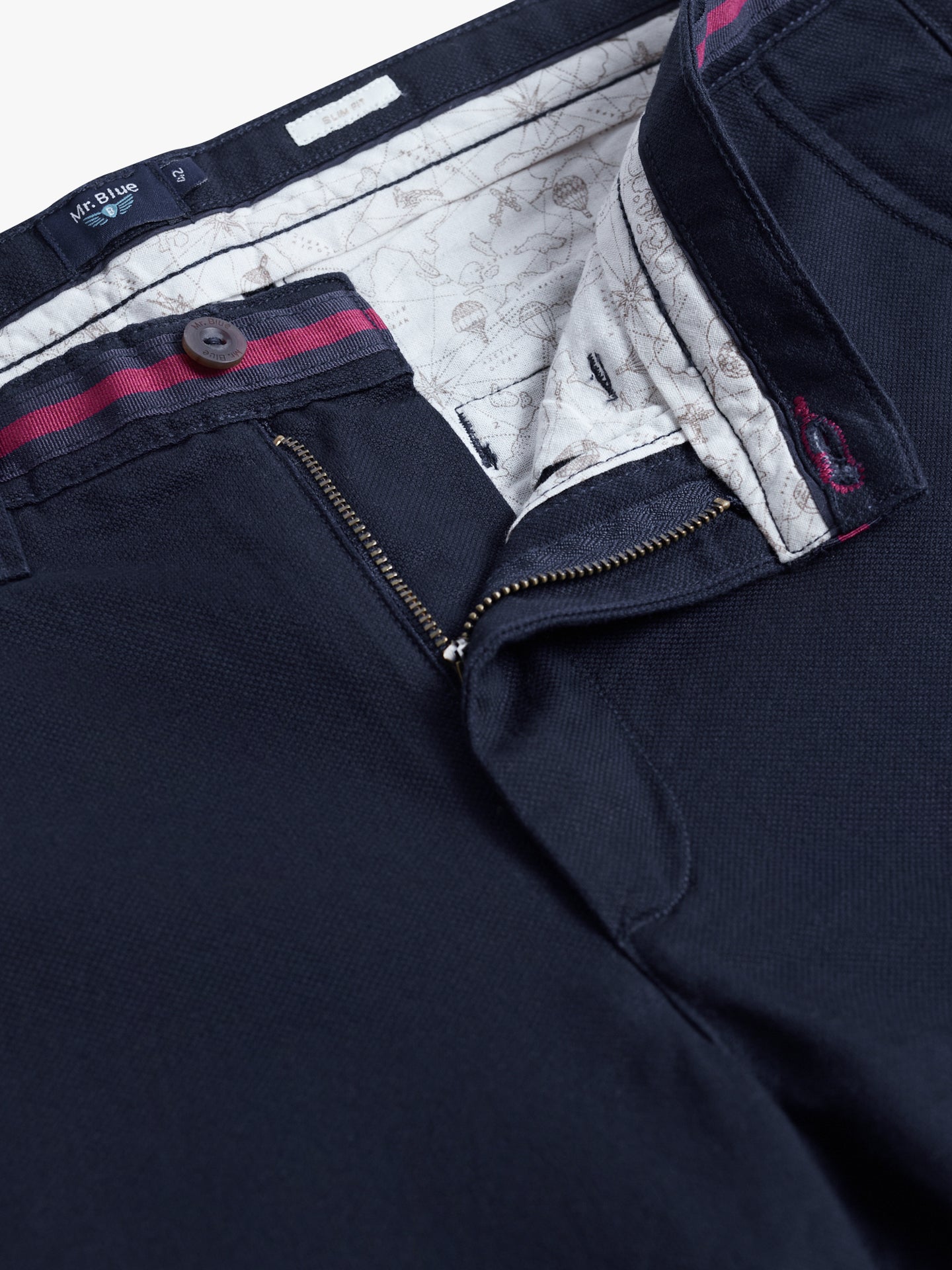 Calças Chinos Slim Fit Azuis Mr. Blue