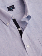 Camisa Regular Fit Linho Azul Mr. Blue