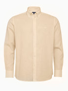 Camisa Regular Fit Lino Amarilla Mr. Blue