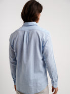 Camisa Regular Fit Linho Azul Mr. Blue