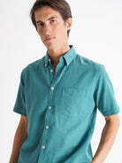 Regular Fit Blue Linen Shirt Mr. Blue